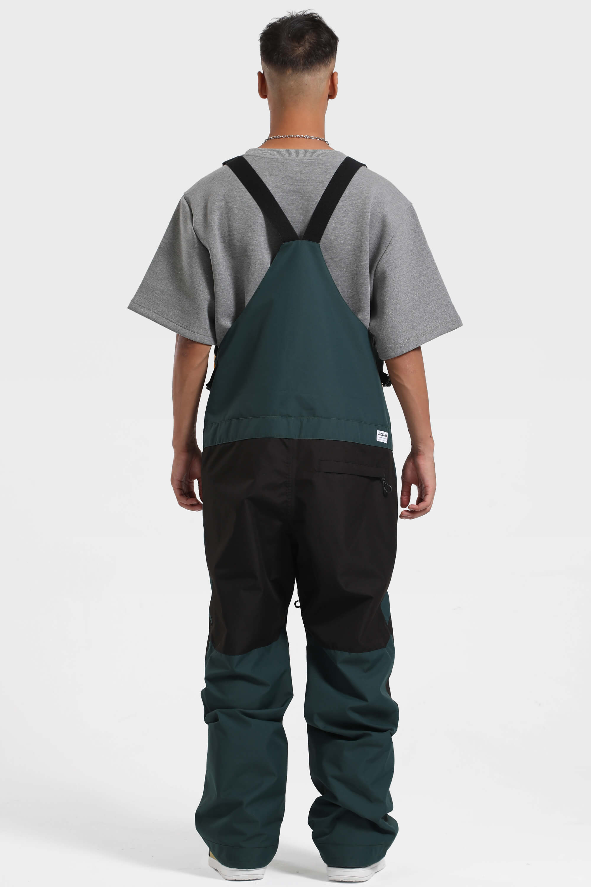 Men's Amber & Army green Lightweight Breathable Waterproof Ski Bibs Snow Bibs Secondary image
