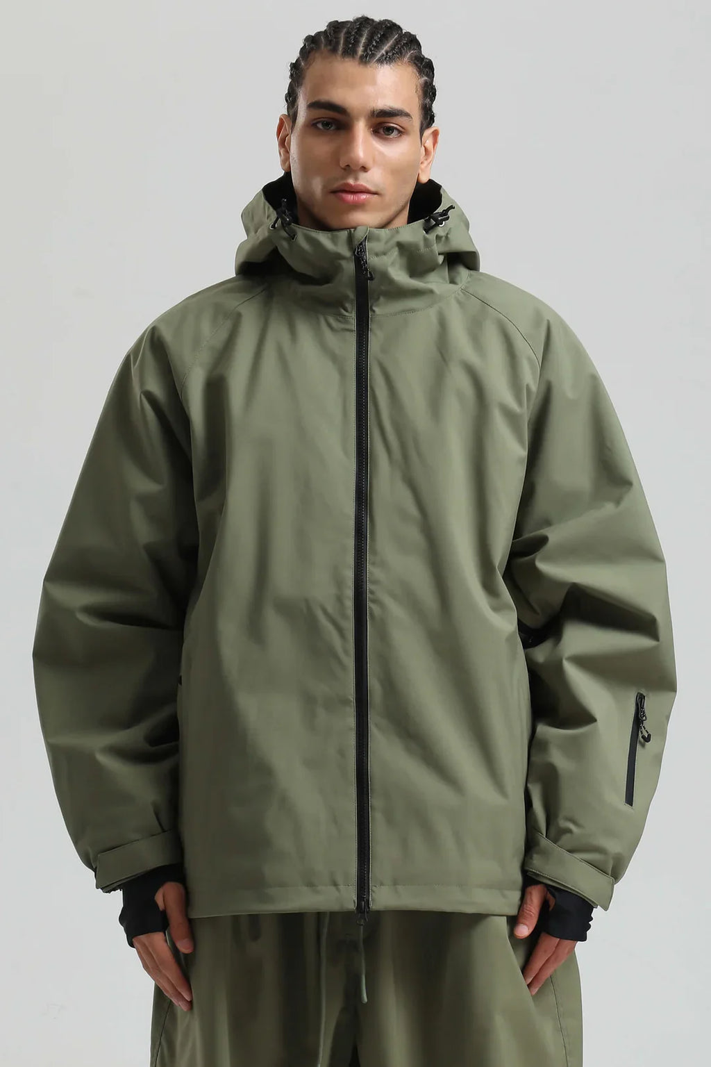 Men's Baggy Snowboard Jacket Bold Cow Print Snow Jacket