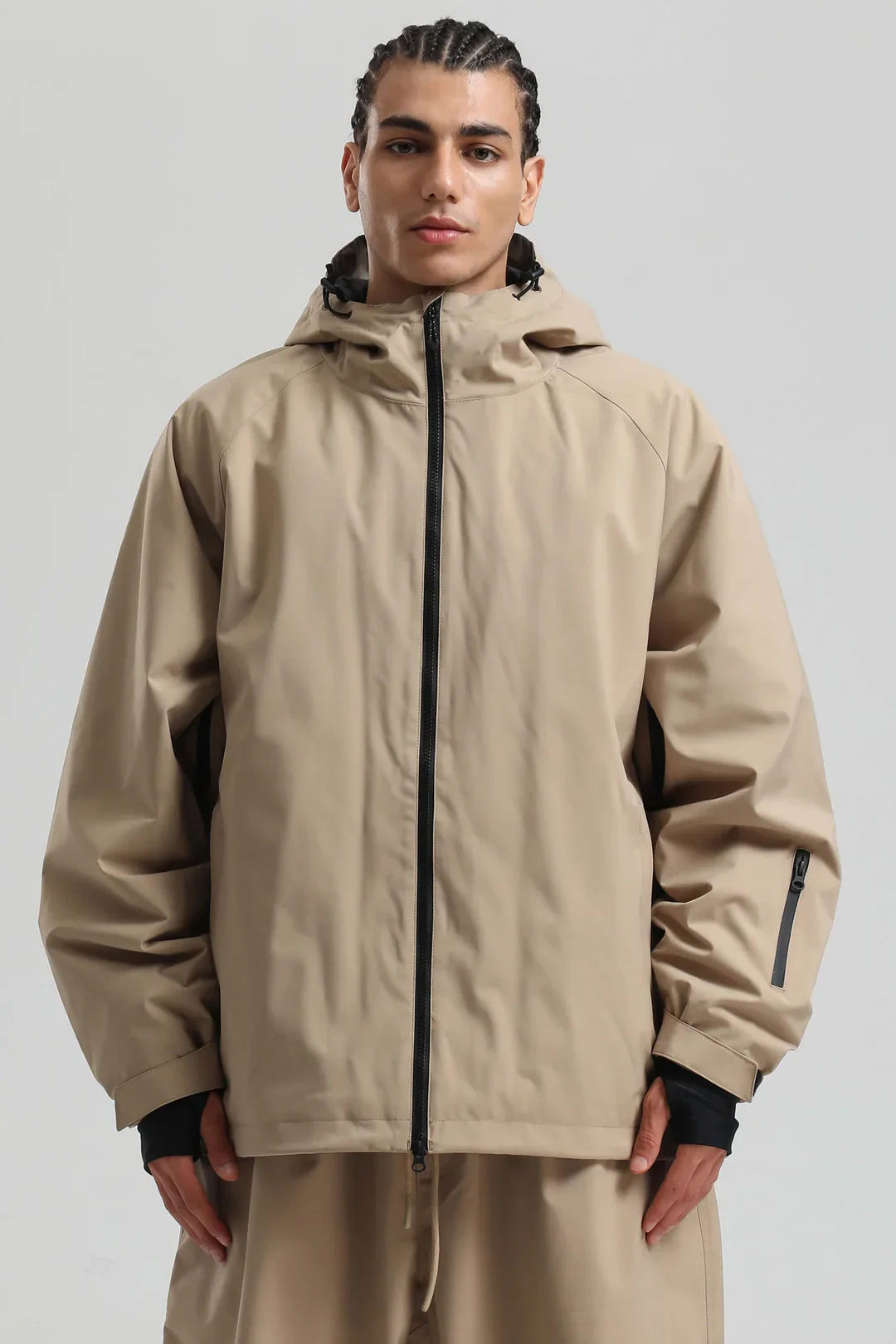 Men's Baggy Snowboard Jacket Bold Cow Print Snow Jacket