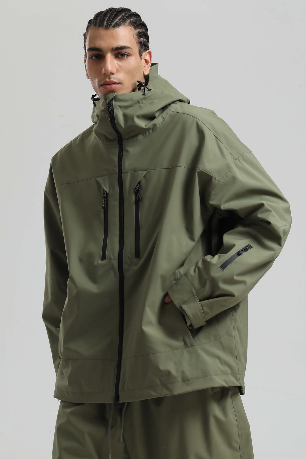 Men's Rose Multi-Pocket Dual-Vent Ski Jacket Waterproof Insulated Snow Jacket