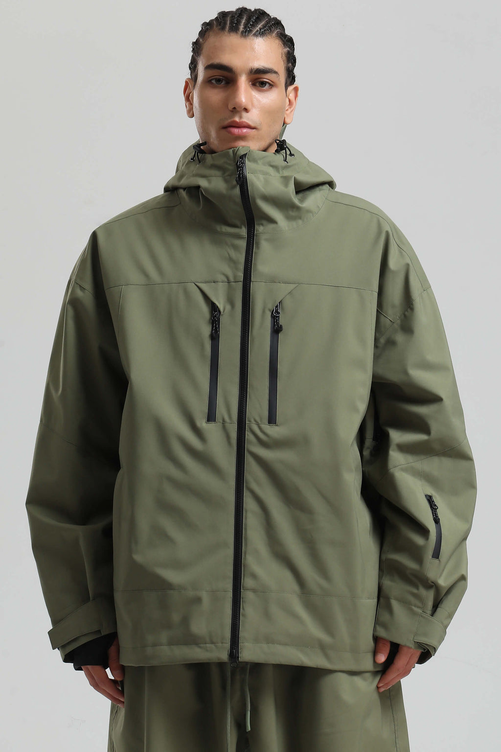 Men's Rose Multi-Pocket Dual-Vent Ski Jacket Waterproof Insulated Snow Jacket