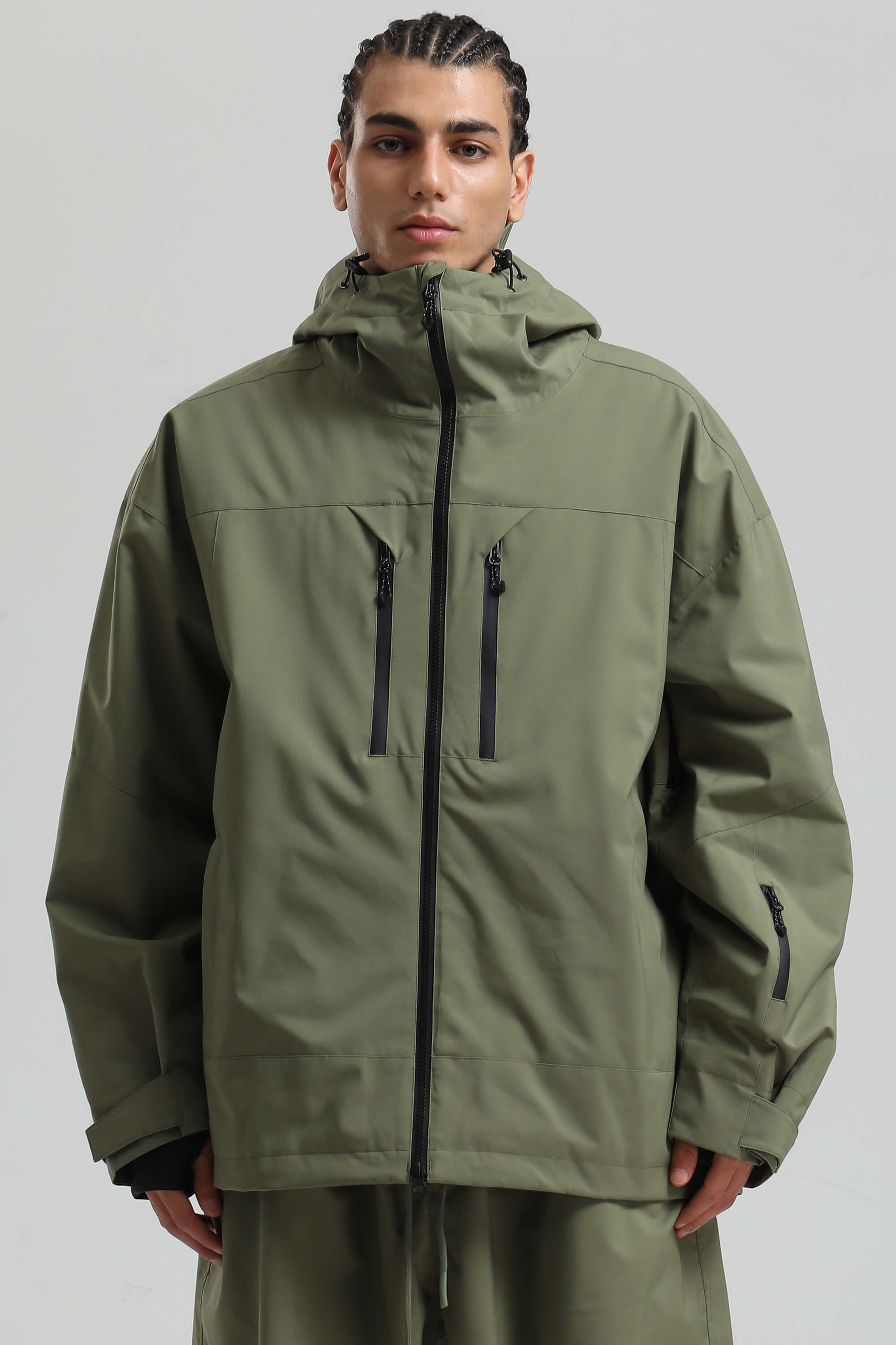 Men's Rose Multi-Pocket Dual-Vent Ski Jacket Waterproof Insulated Snow Jacket