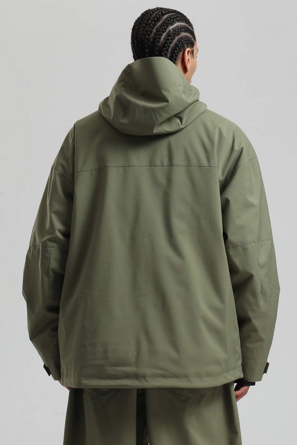 Men's Army Green Multi-Pocket Dual-Vent Ski Jacket Waterproof Insulated Snow Jacket