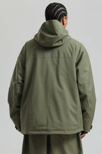 Men's Army Green Multi-Pocket Dual-Vent Ski Jacket Waterproof Insulated Snow Jacket