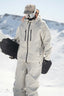 Women's Off White Multi-Pocket Dual-Vent Ski Jacket Waterproof Insulated Snow Jacket