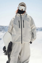 Women's Black Multi-Pocket Dual-Vent Ski Jacket Waterproof Insulated Snow Jacket