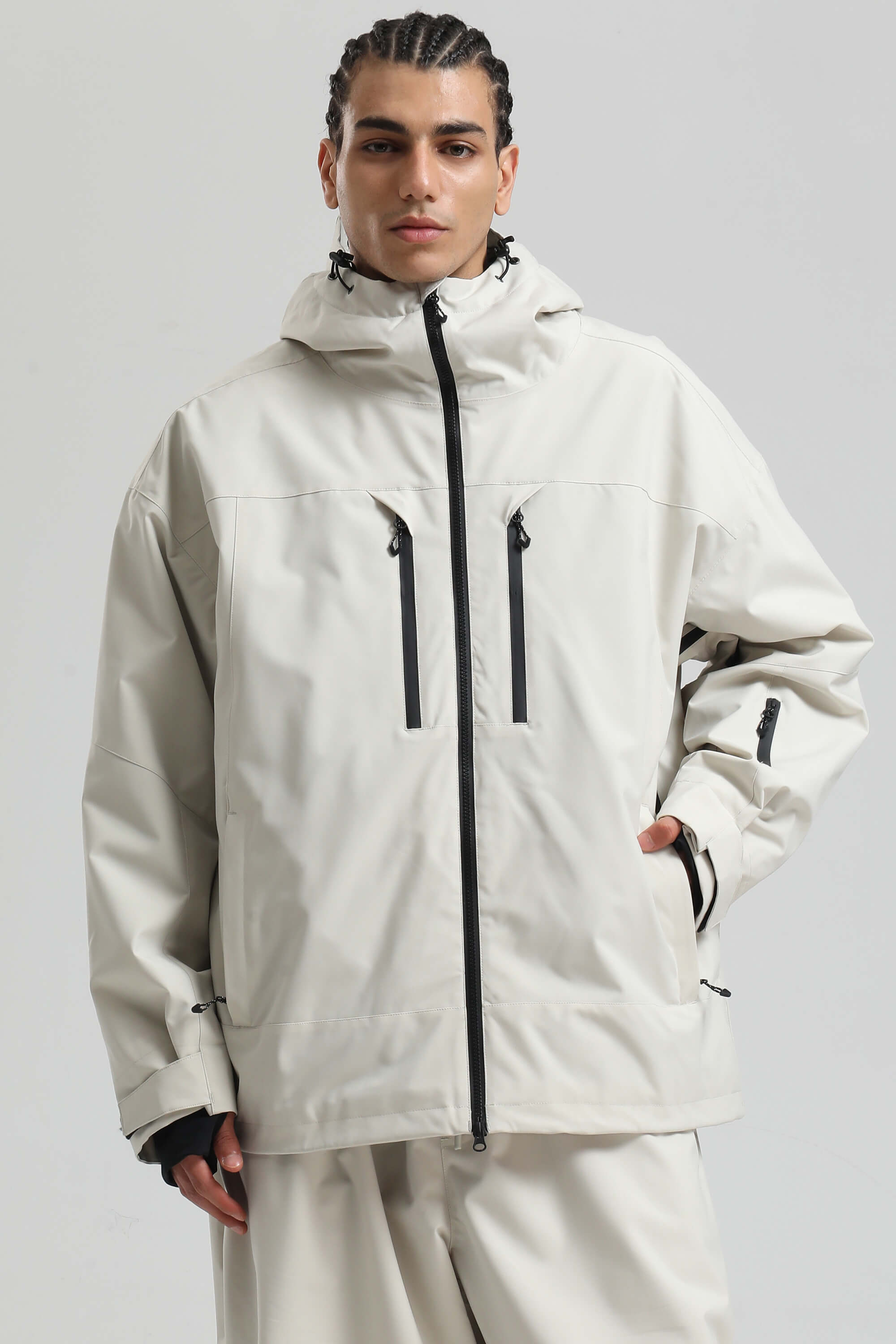 Men's Rose Multi-Pocket Dual-Vent Ski Jacket Waterproof Insulated Snow Jacket