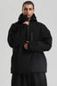 Men's Black Multi-Pocket Dual-Vent Ski Jacket Waterproof Insulated Snow Jacket