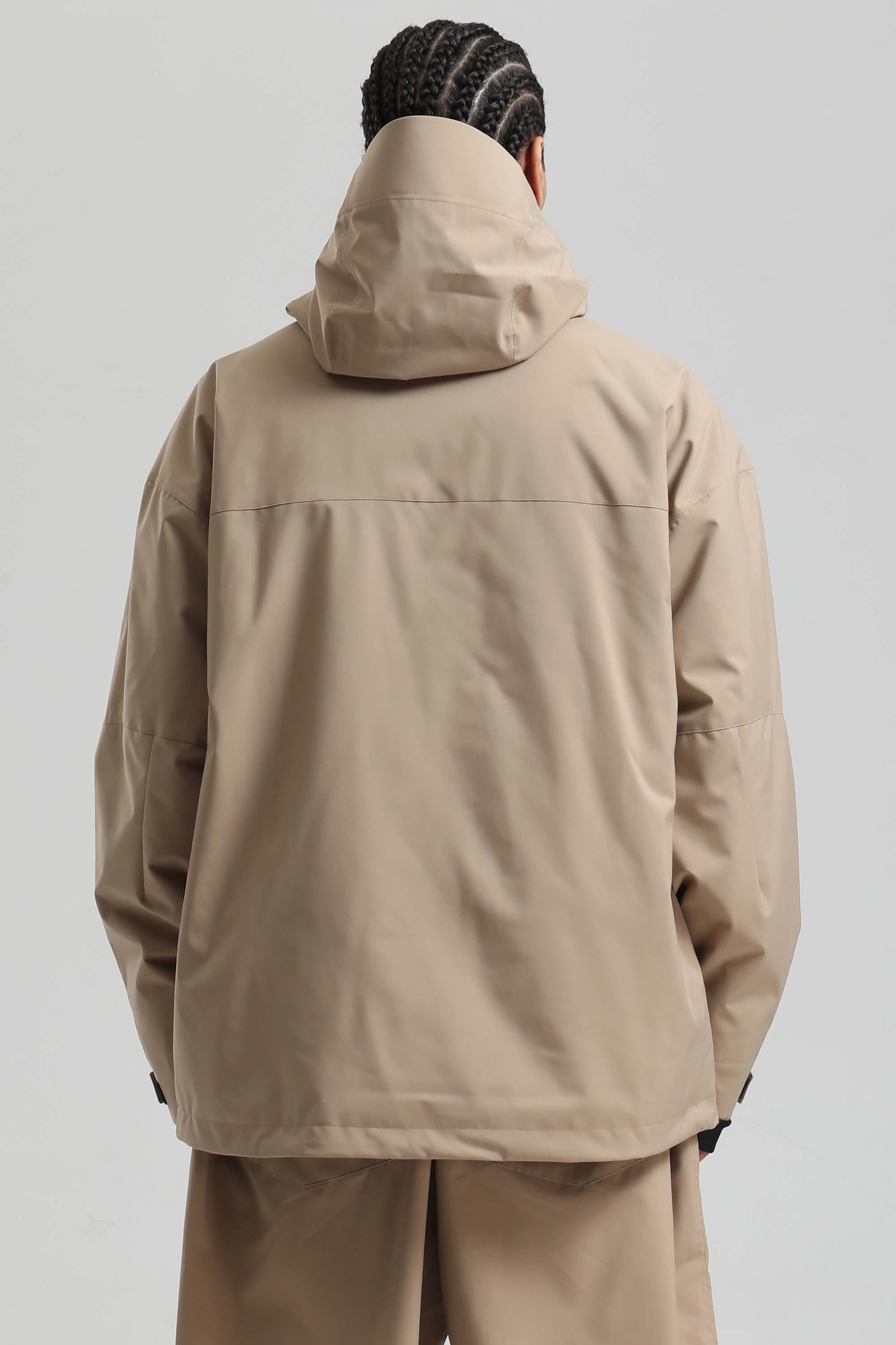 Men's Khaki Multi-Pocket Dual-Vent Ski Jacket Waterproof Insulated Snow Jacket
