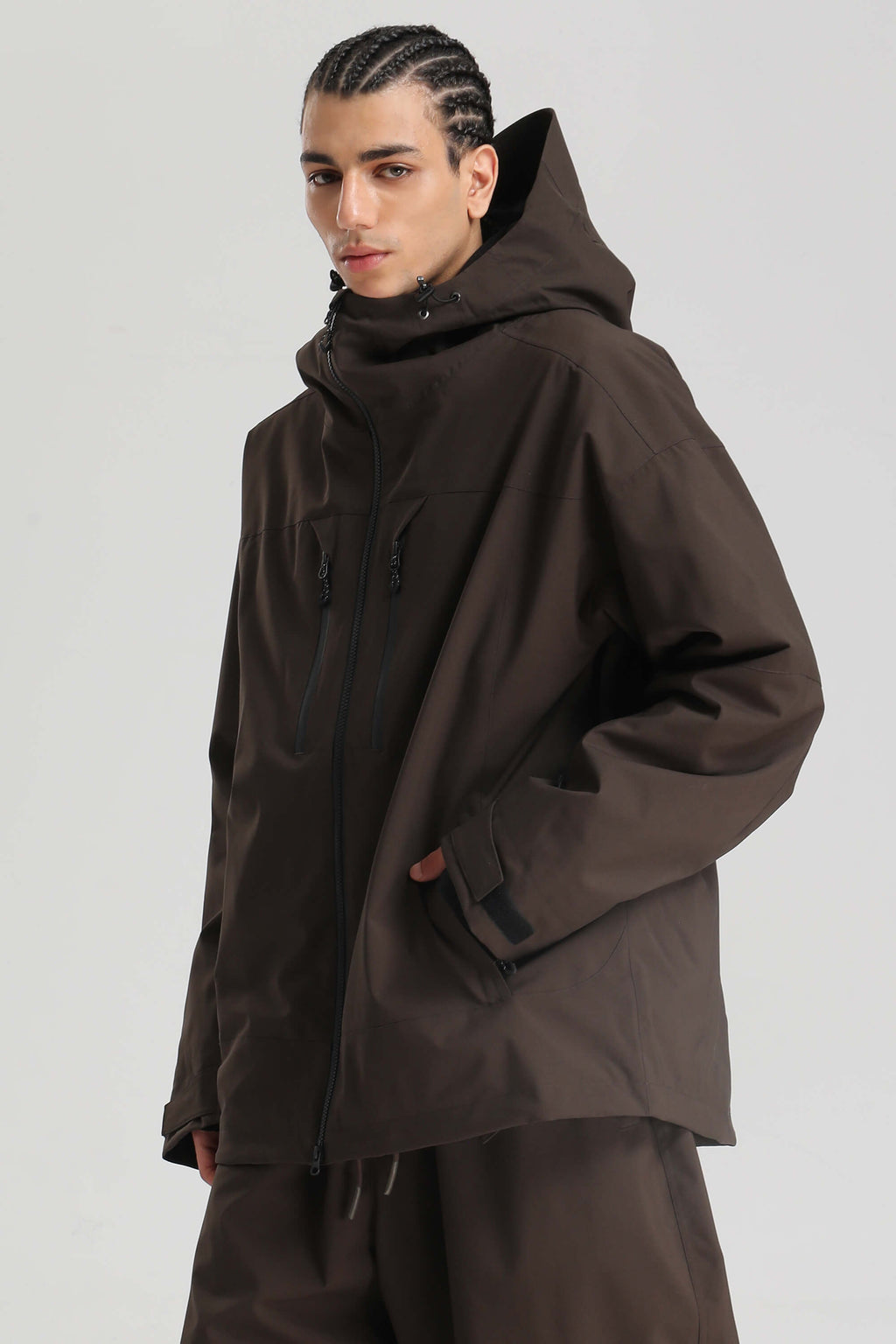 Men's Rose Multi-Pocket Dual-Vent Ski Jacket Waterproof Insulated Snow Jacket