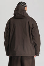 Men's Coffee Multi-Pocket Dual-Vent Ski Jacket Waterproof Insulated Snow Jacket