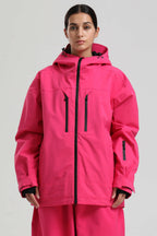 Women's Black Multi-Pocket Dual-Vent Ski Jacket Waterproof Insulated Snow Jacket