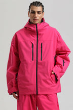 Men's Coffee Multi-Pocket Dual-Vent Ski Jacket Waterproof Insulated Snow Jacket