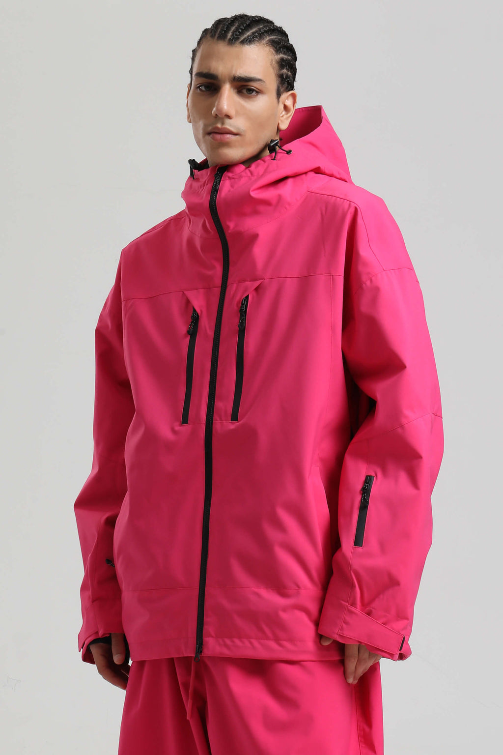 Men's Rose Multi-Pocket Dual-Vent Ski Jacket Waterproof Insulated Snow Jacket