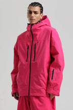 Men's Rose Multi-Pocket Dual-Vent Ski Jacket Waterproof Insulated Snow Jacket