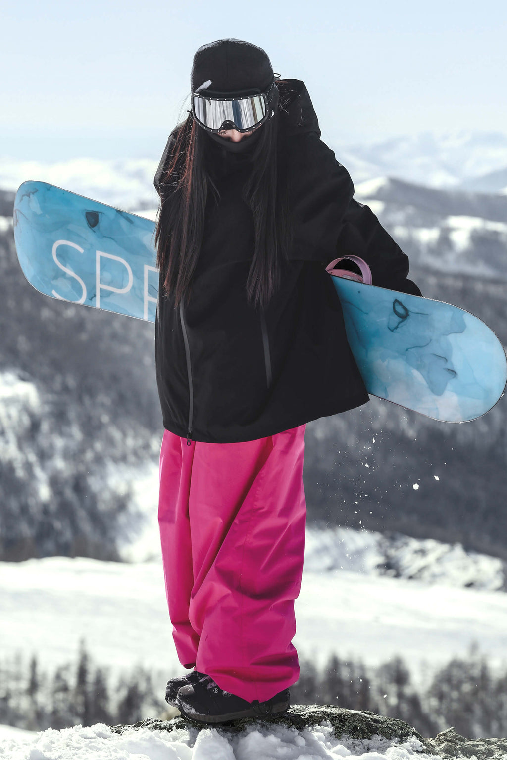Women's Army Green Fully-Sealed Dual-Vent Ski Jacket Minimalist Insulated Snow Jacket