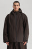 Men's Coffee Fully-Sealed Dual-Vent Ski Jacket Minimalist Insulated Snow Jacket