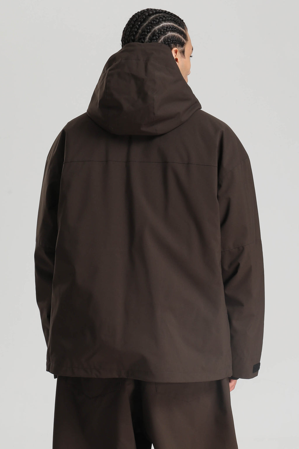 Men's Coffee Fully-Sealed Dual-Vent Ski Jacket Minimalist Insulated Snow Jacket