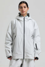 Women's Army Green Fully-Sealed Dual-Vent Ski Jacket Minimalist Insulated Snow Jacket