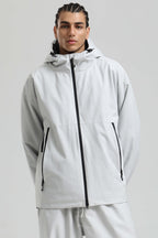 Men's Army Green Fully-Sealed Dual-Vent Ski Jacket Minimalist Insulated Snow Jacket
