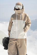 Women's Black & Grey Asym-Zip Face-Vent Ski Jacket Waterproof Insulated Snow Jacket