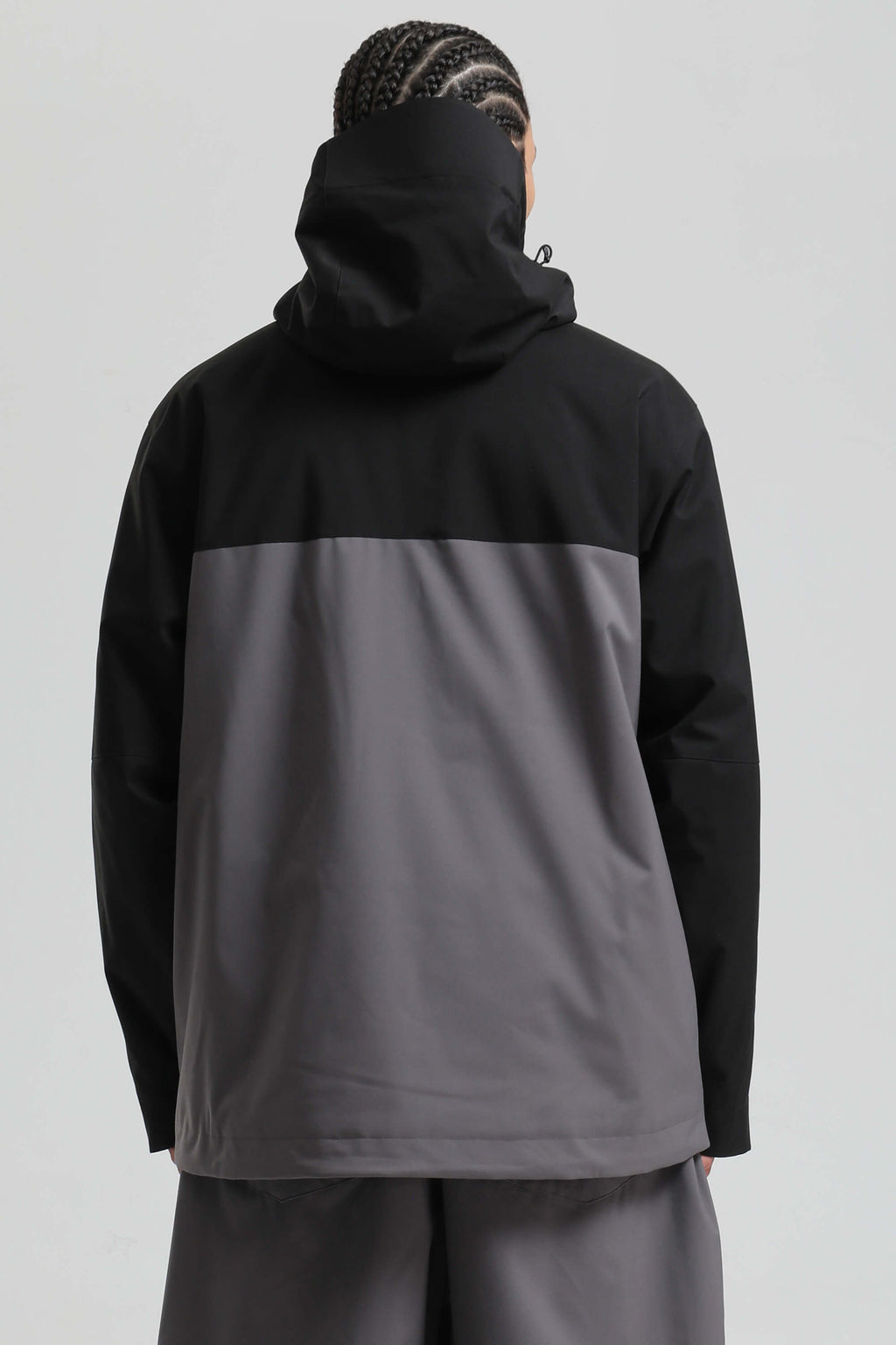Men's Black & Grey Asym-Zip Face-Vent Ski Jacket Waterproof Insulated Snow Jacket
