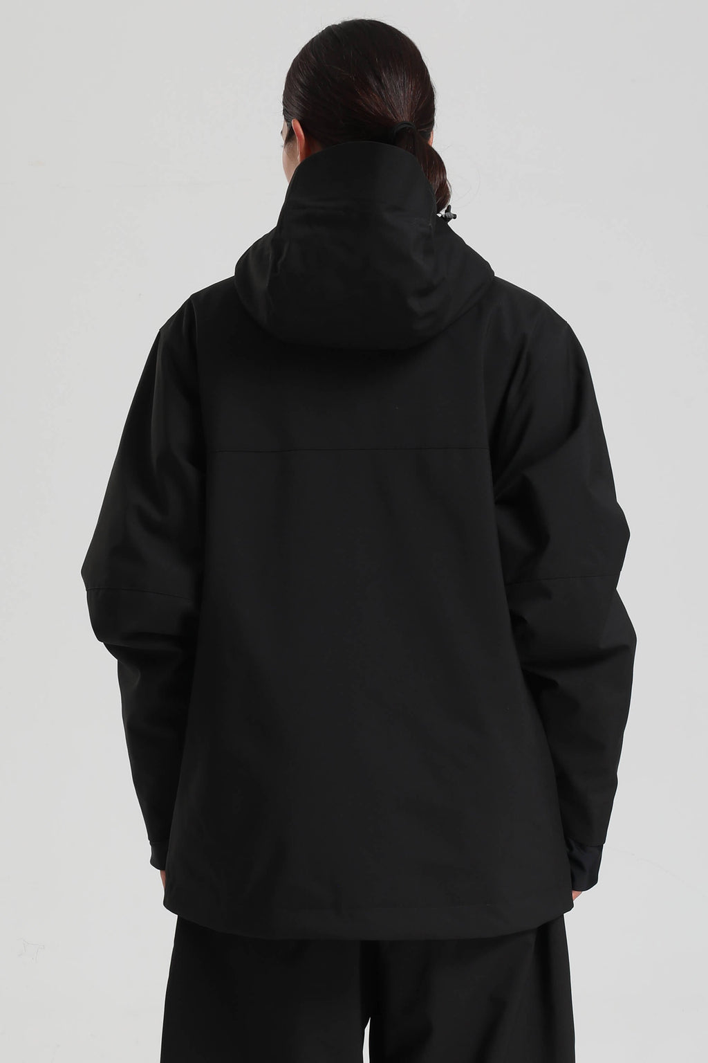 Women's Black Asym-Zip Face-Vent Ski Jacket Waterproof Insulated Snow Jacket