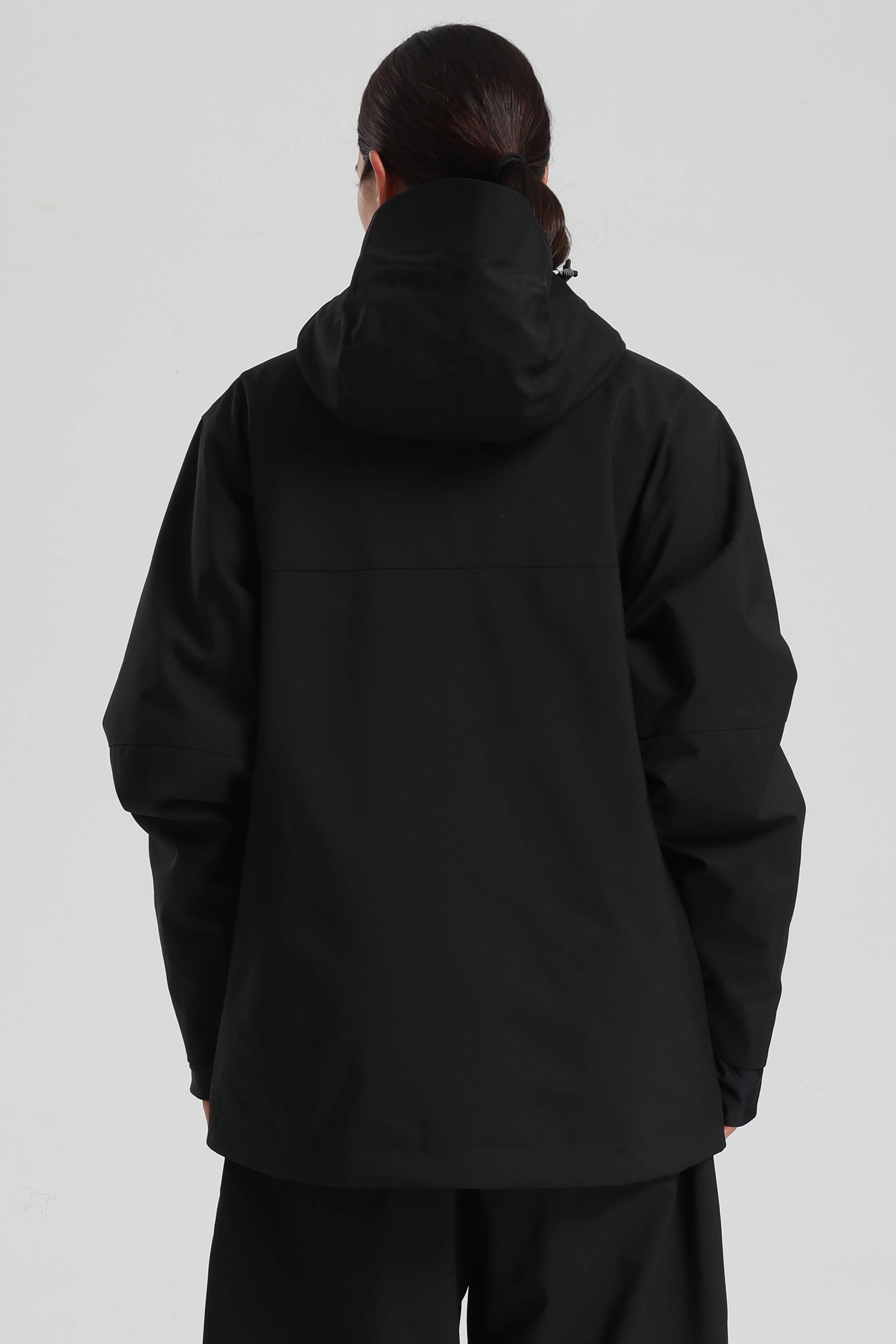 Women's Black Asym-Zip Face-Vent Ski Jacket Waterproof Insulated Snow Jacket