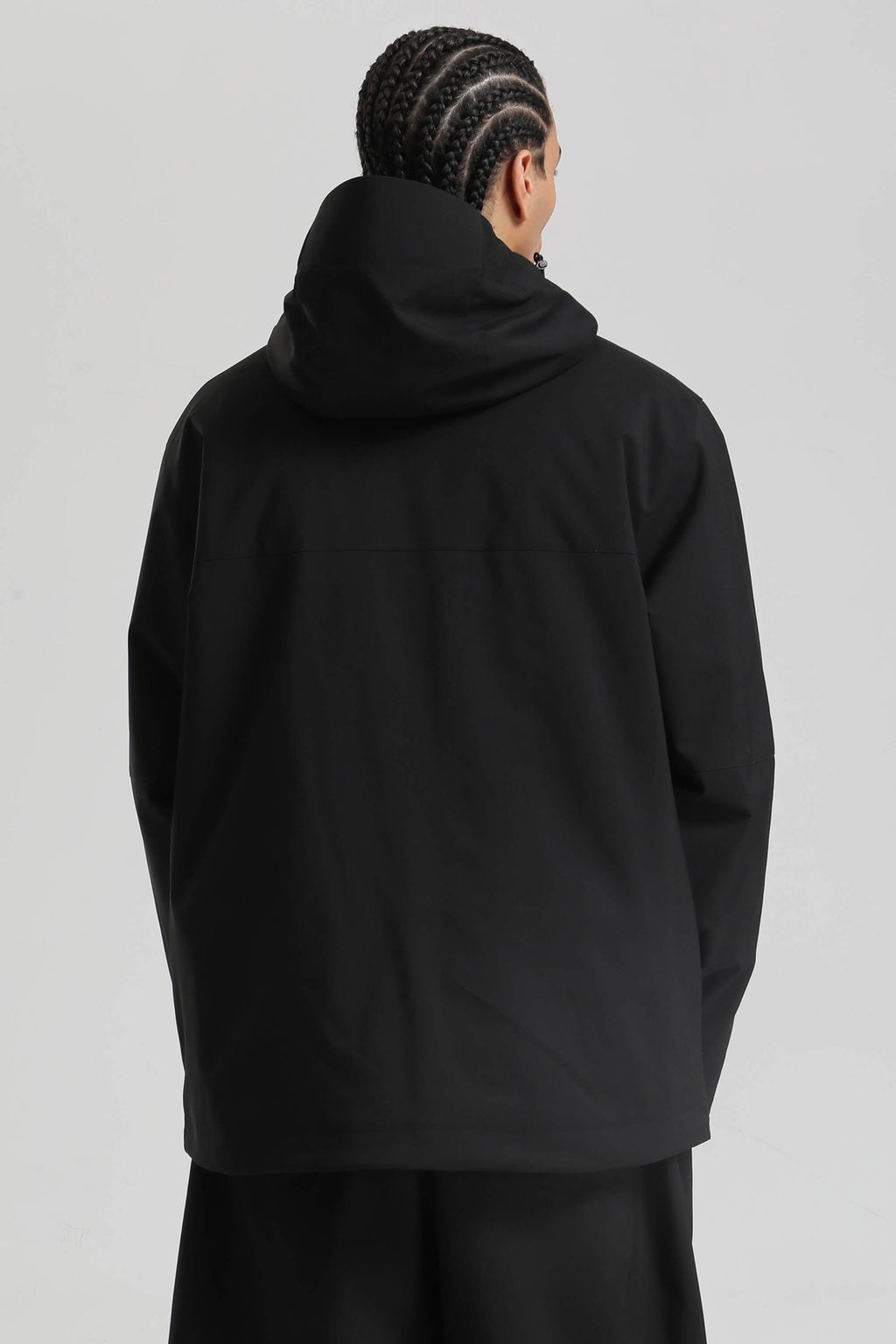 Men's Black Asym-Zip Face-Vent Ski Jacket Waterproof Insulated Snow Jacket