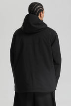 Men's Black Asym-Zip Face-Vent Ski Jacket Waterproof Insulated Snow Jacket