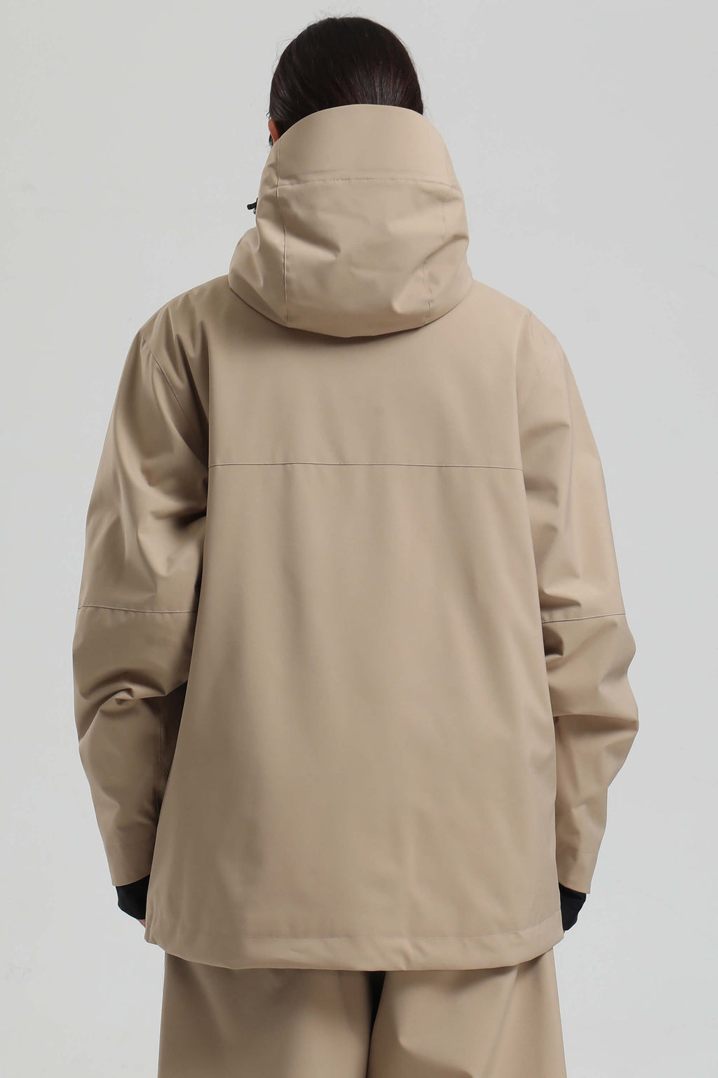 Women's Khaki Asym-Zip Face-Vent Ski Jacket Waterproof Insulated Snow Jacket