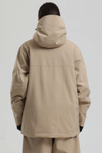 Women's Khaki Asym-Zip Face-Vent Ski Jacket Waterproof Insulated Snow Jacket
