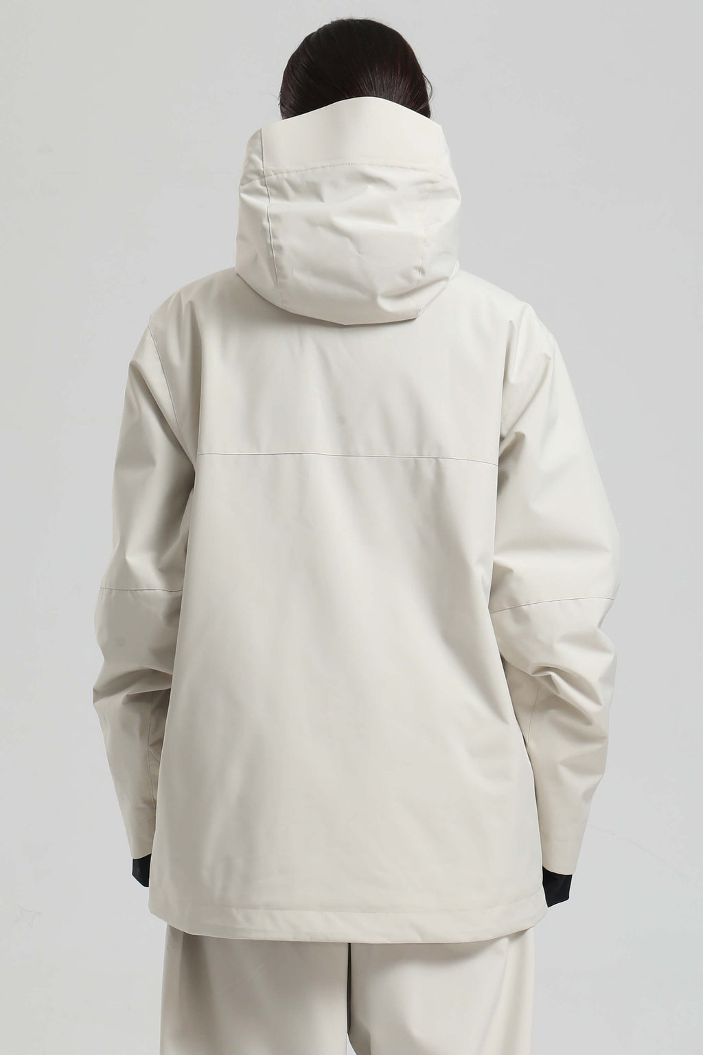 Women's Off White Asym-Zip Face-Vent Ski Jacket Waterproof Insulated Snow Jacket