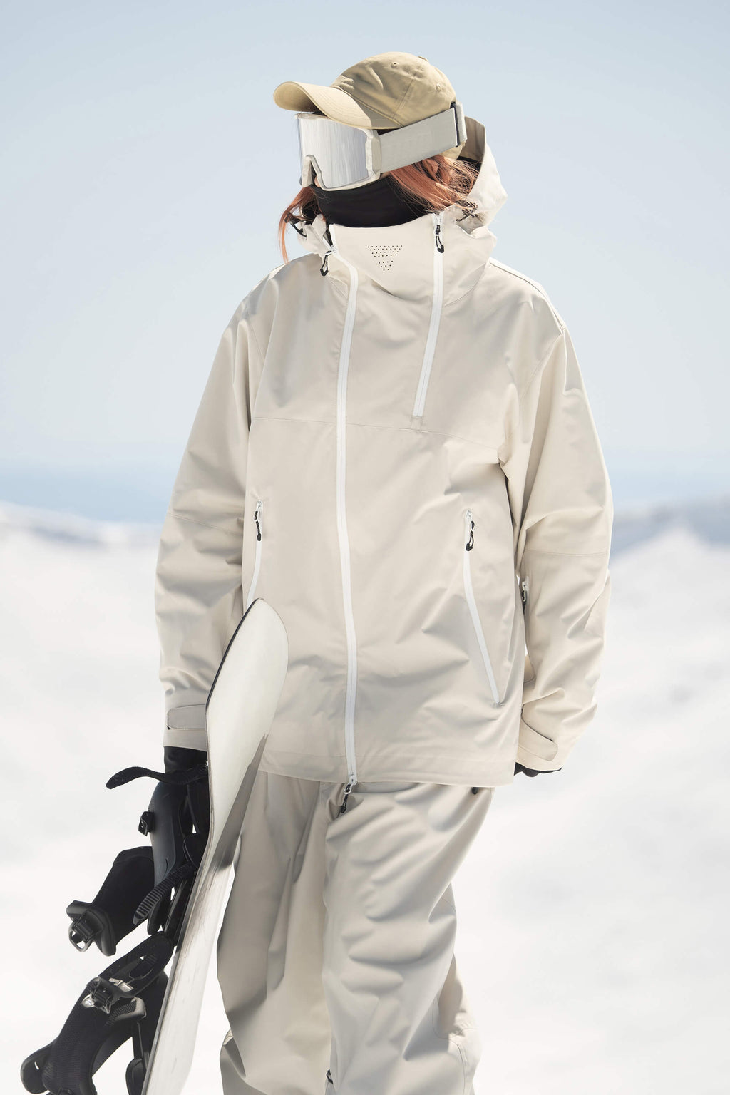 Women's Black & Grey Asym-Zip Face-Vent Ski Jacket Waterproof Insulated Snow Jacket