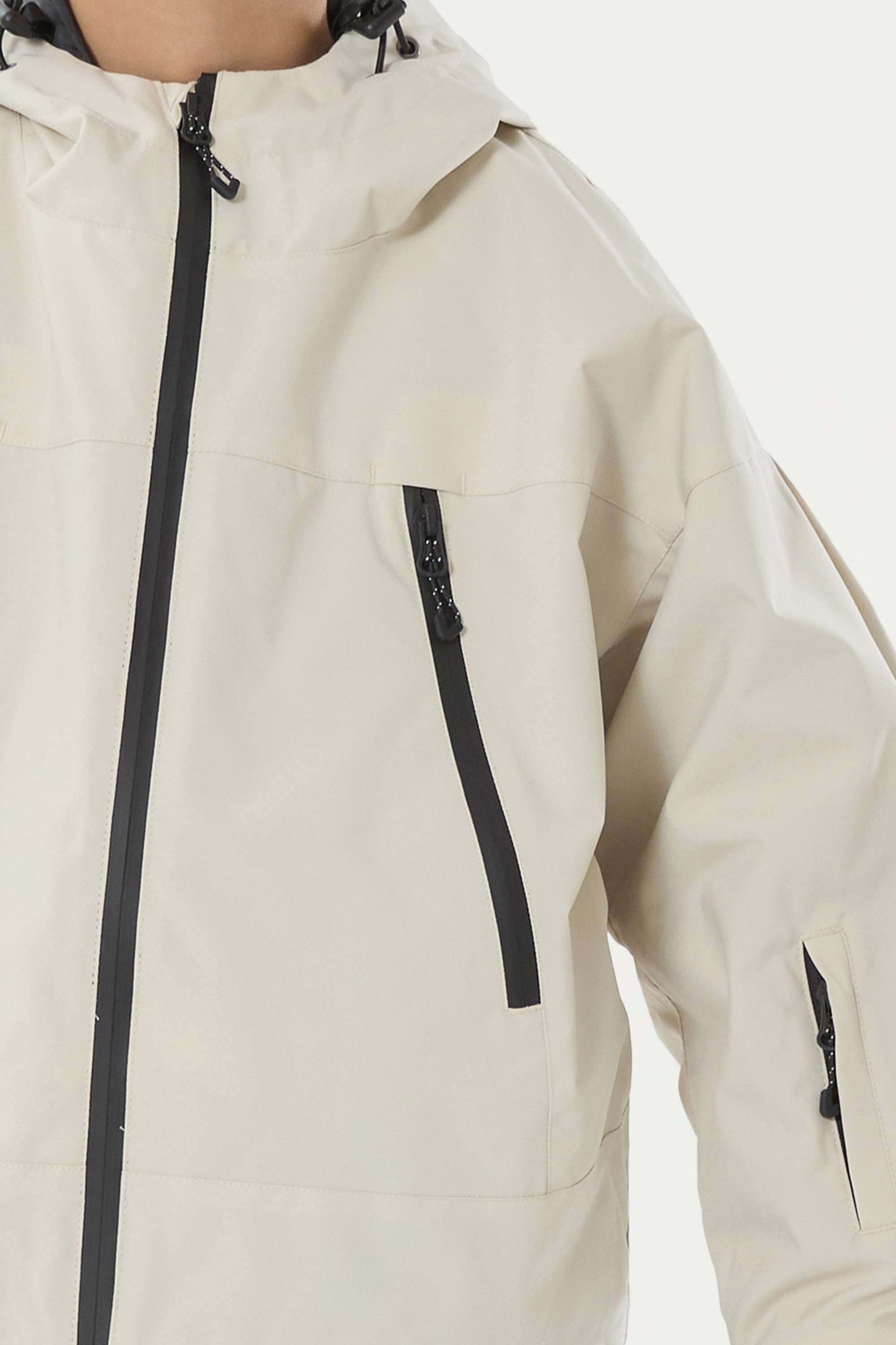 Boys Off White Detachable-Hood Waterproof Insulated Ski Jacket Snow Jacket Secondary image