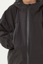 Boys Black Detachable-Hood Waterproof Insulated Ski Jacket Snow Jacket
