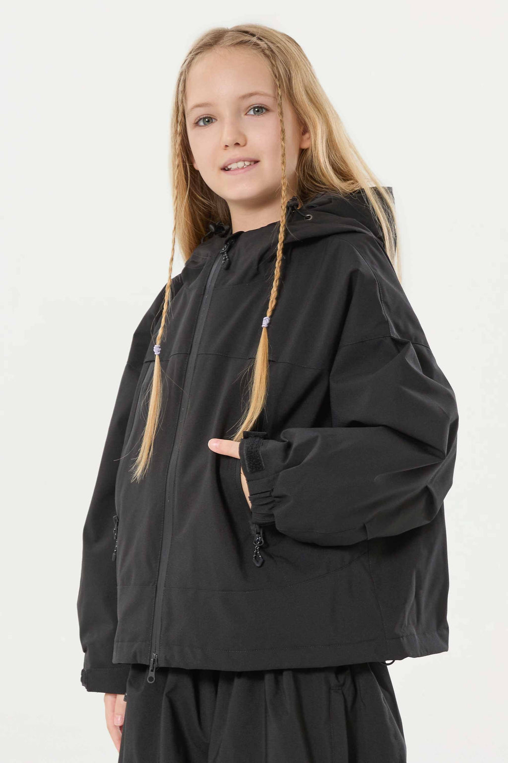 Girls Rose Detachable-Hood Waterproof Insulated Ski Jacket Snow Jacket