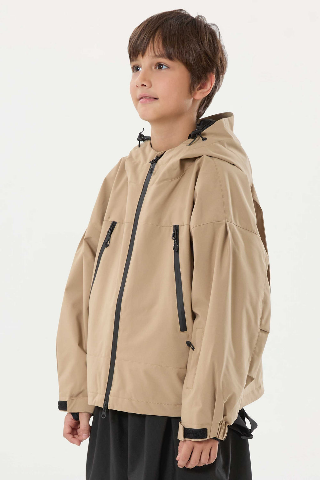 Boys Ice Blue Detachable-Hood Waterproof Insulated Ski Jacket Snow Jacket