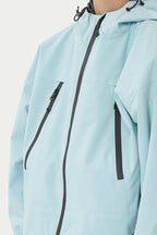 Boys Ice Blue Detachable-Hood Waterproof Insulated Ski Jacket Snow Jacket