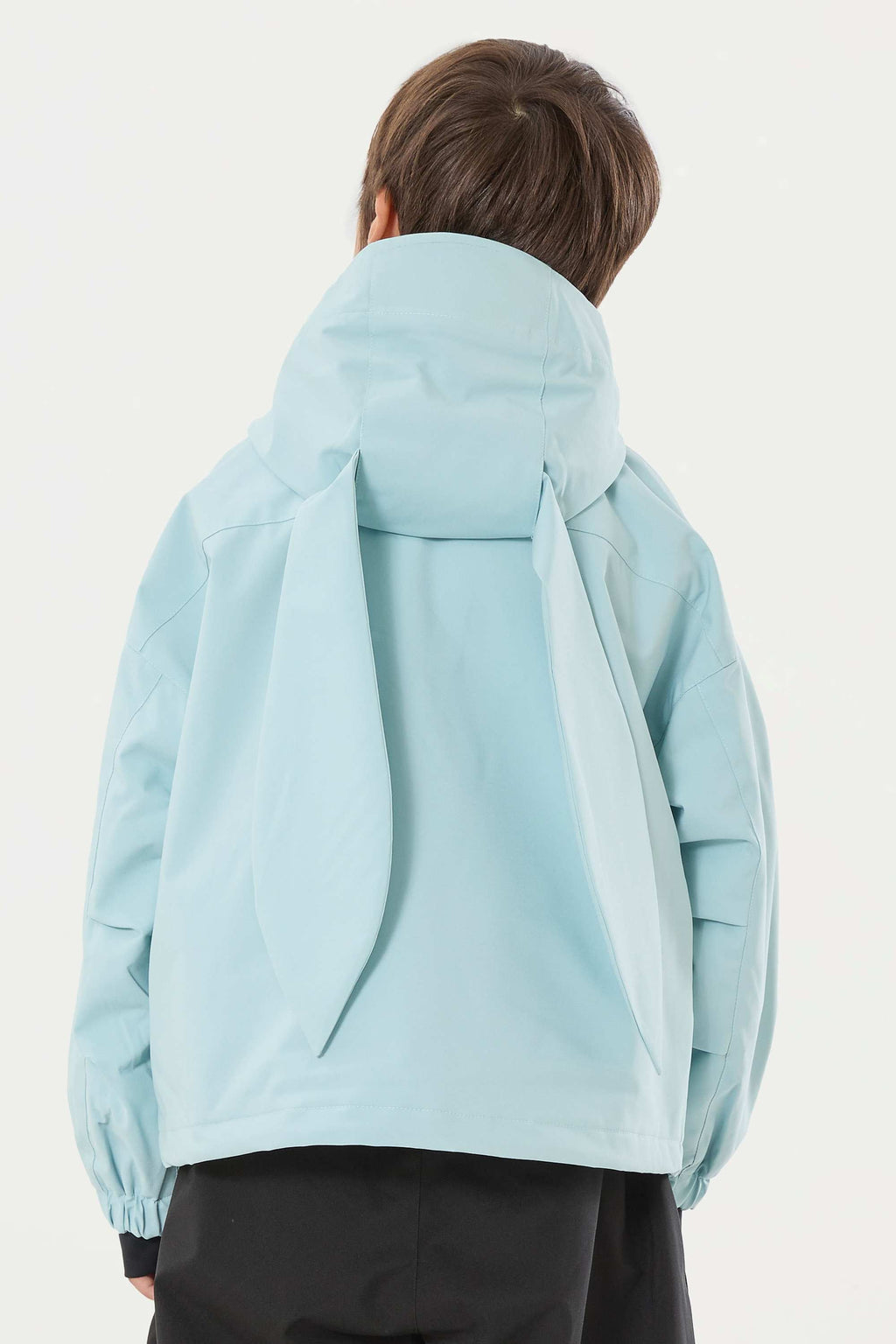 Boys Ice Blue Detachable-Hood Waterproof Insulated Ski Jacket Snow Jacket