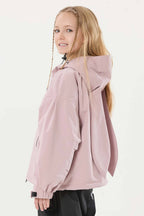 Girls Pink Detachable-Hood Waterproof Insulated Ski Jacket Snow Jacket