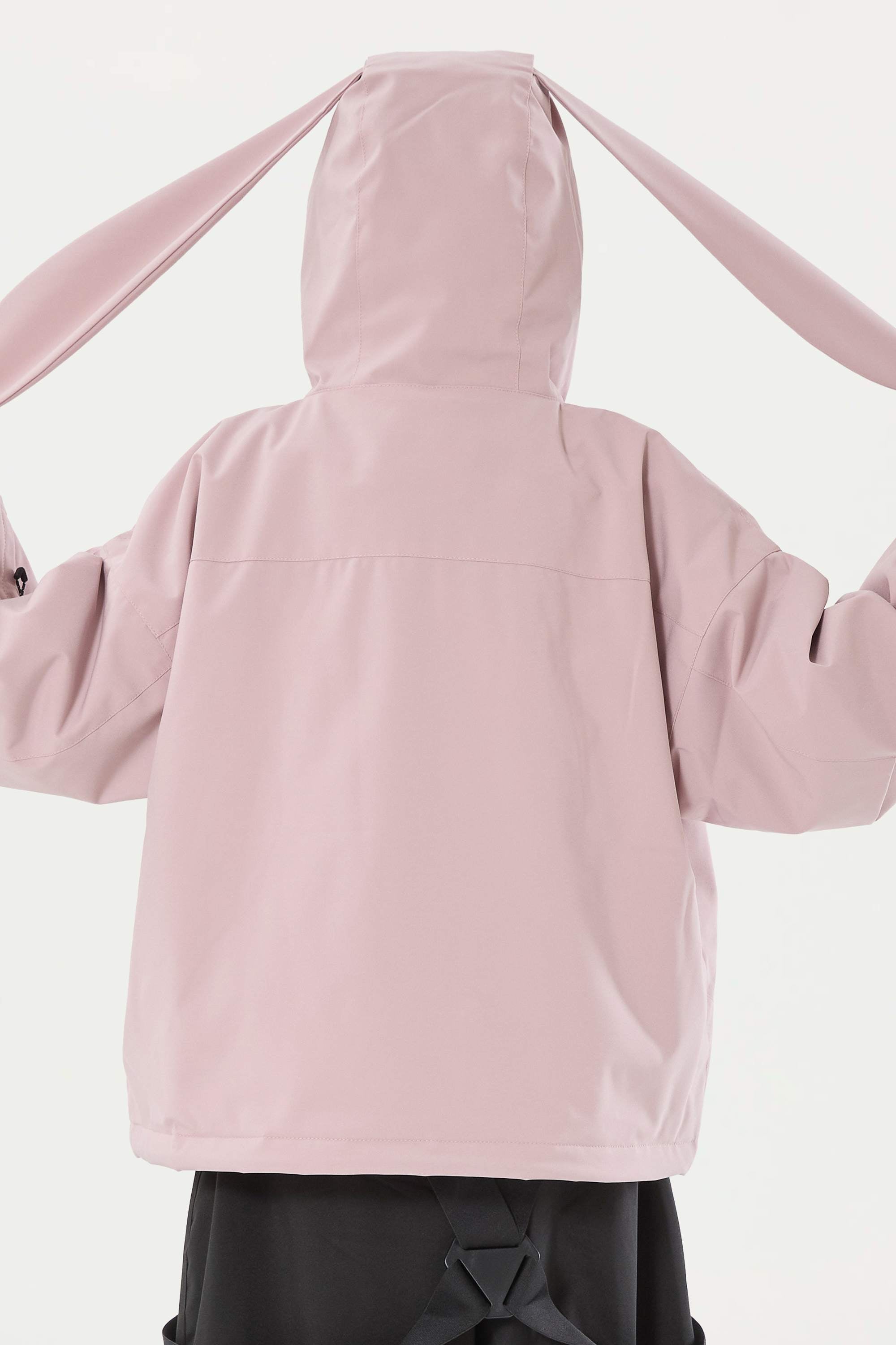 Girls Pink Detachable-Hood Waterproof Insulated Ski Jacket Snow Jacket