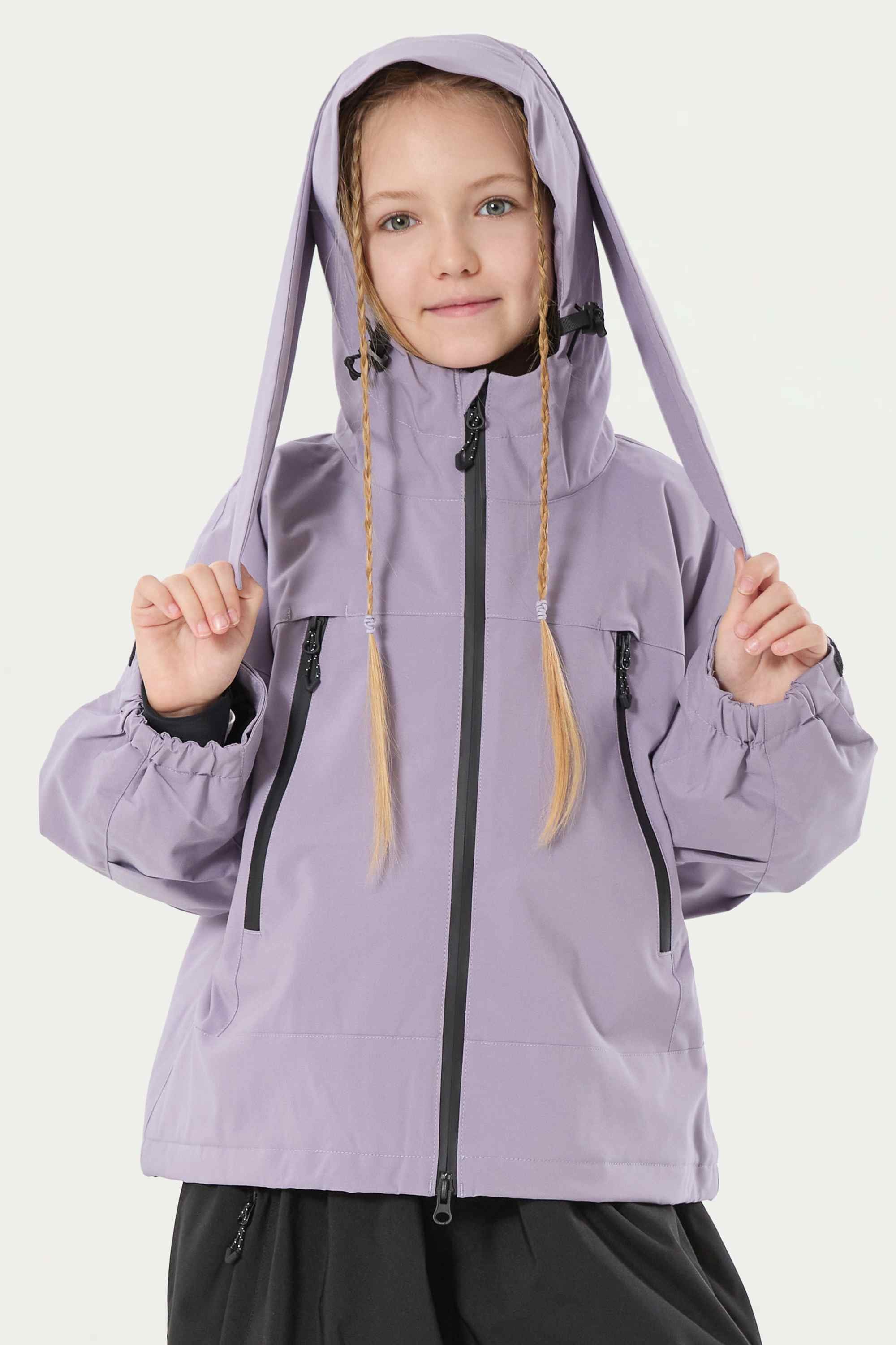 Girls Rose Detachable-Hood Waterproof Insulated Ski Jacket Snow Jacket