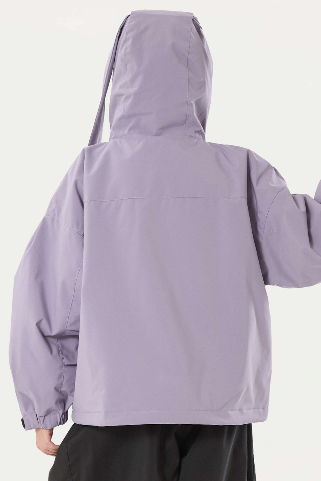 Girls Lavender Detachable-Hood Waterproof Insulated Ski Jacket Snow Jacket