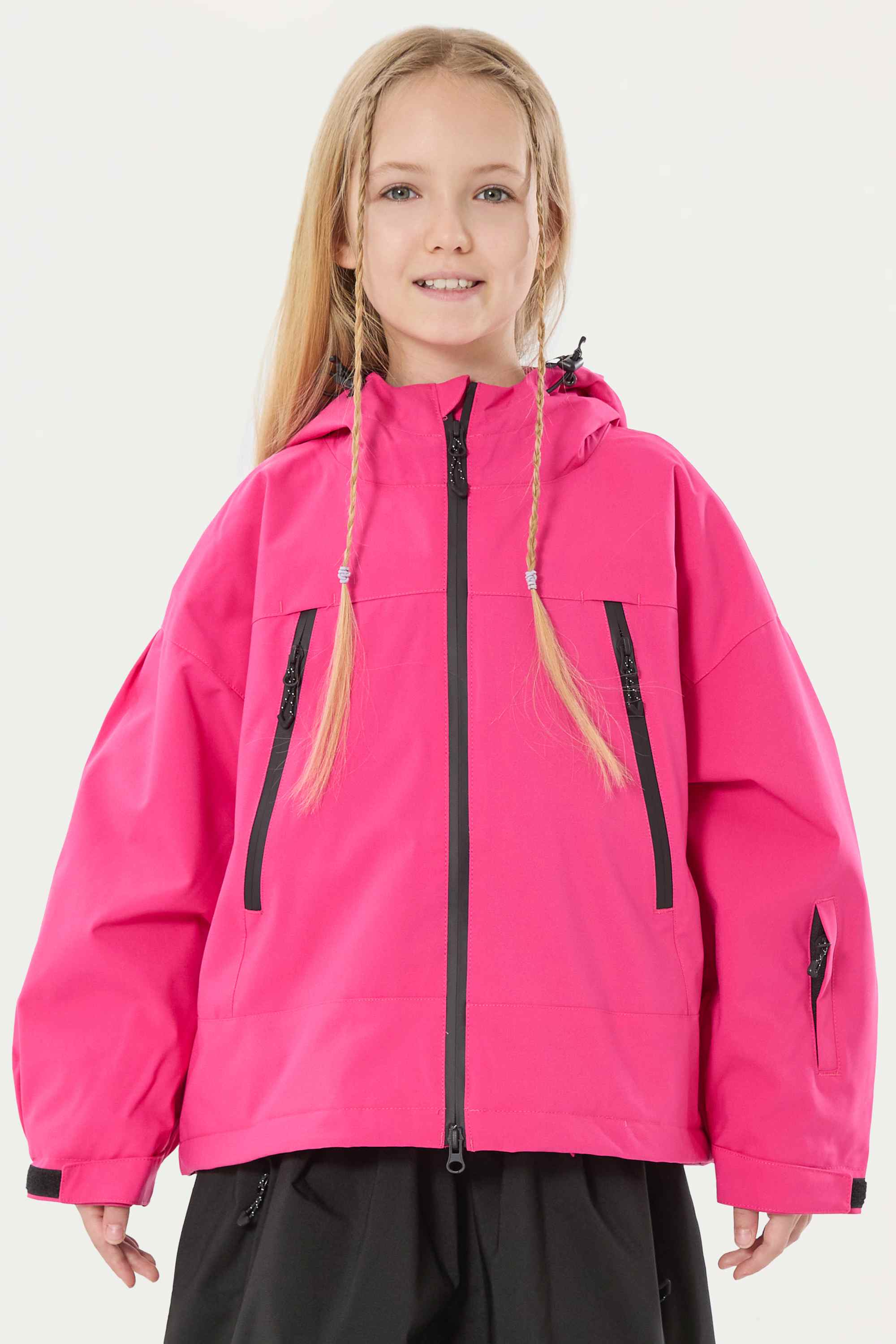 Girls Rose Detachable-Hood Waterproof Insulated Ski Jacket Snow Jacket