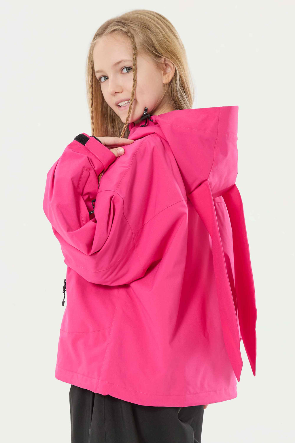 Girls Rose Detachable-Hood Waterproof Insulated Ski Jacket Snow Jacket