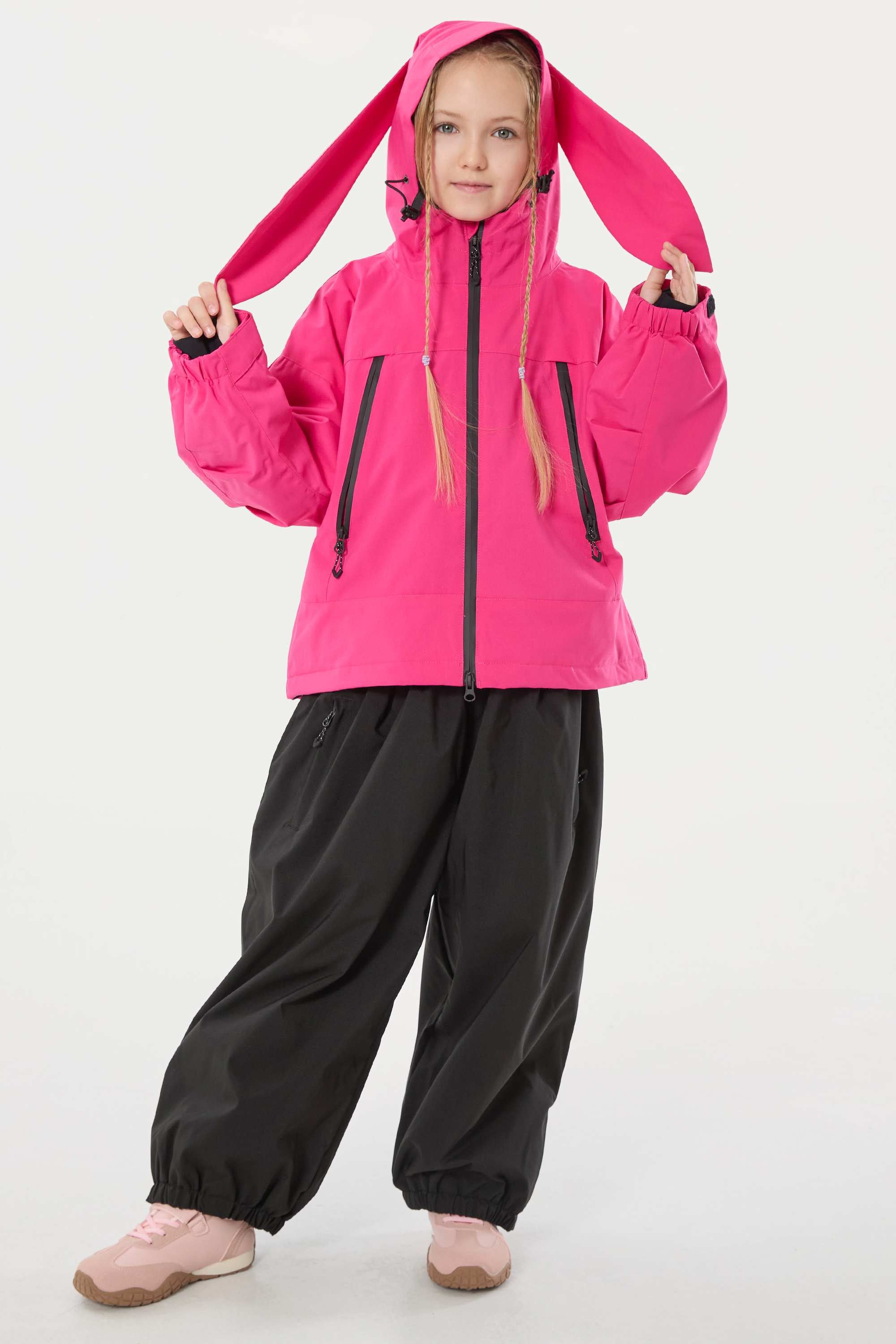 Girls Rose Detachable-Hood Waterproof Insulated Ski Jacket Snow Jacket