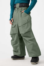 Men's Rose Baggy Utility Ski Pants Wear-Resistant Snow Pants