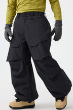 Men's Rose Baggy Utility Ski Pants Wear-Resistant Snow Pants