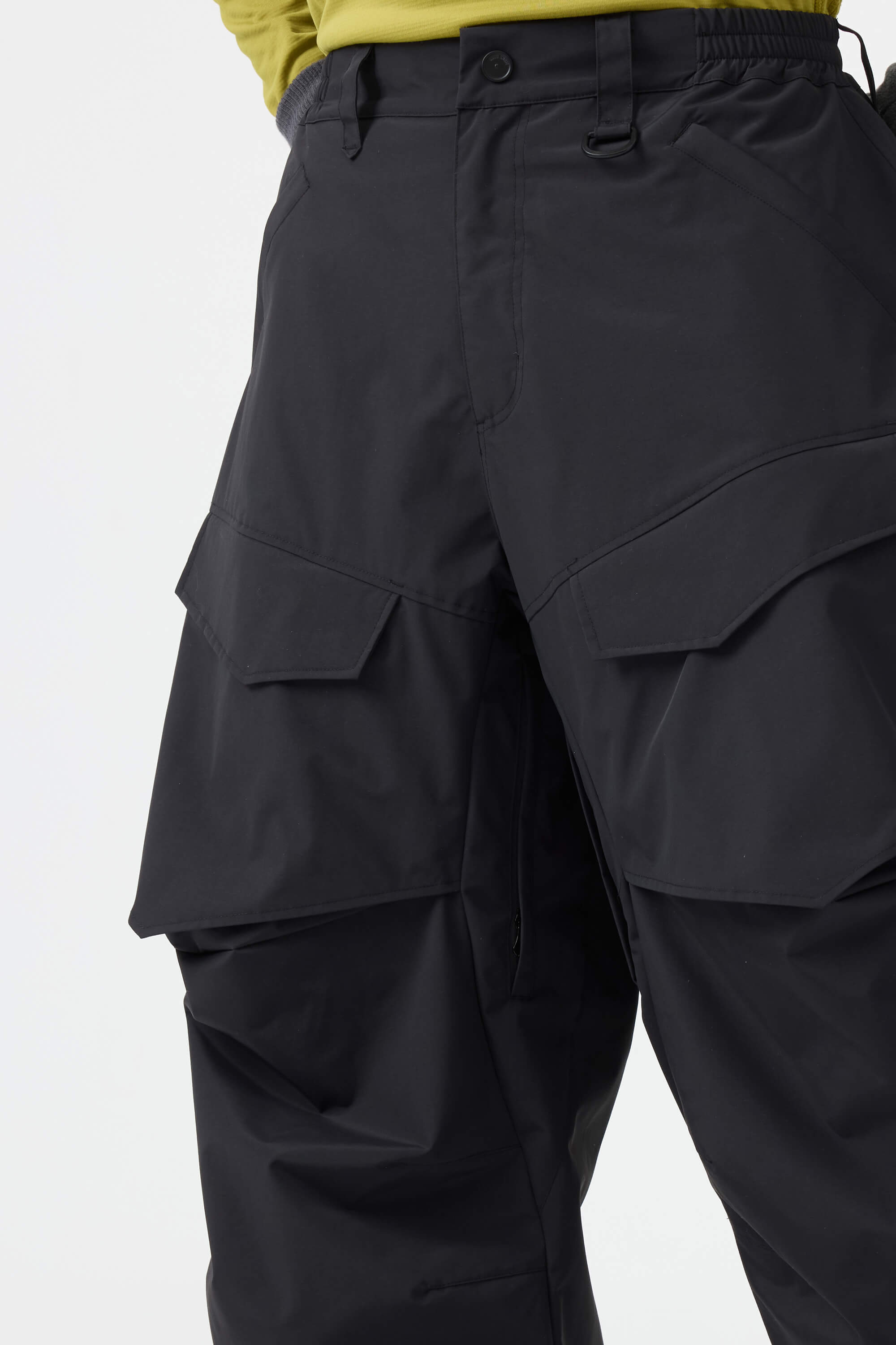 Men's Dark Gray Baggy Utility Ski Pants Wear-Resistant Snow Pants